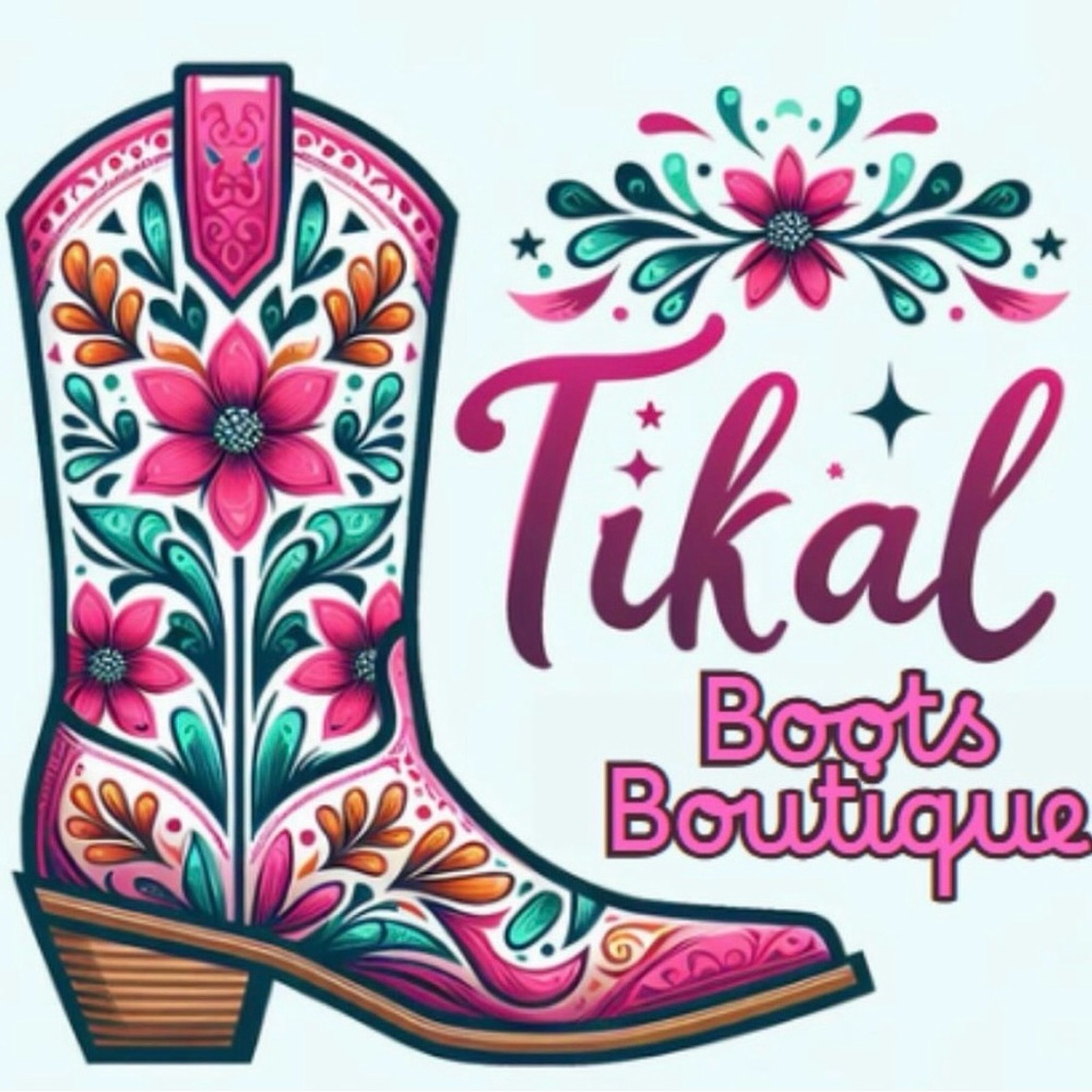 Floral Embroidered Western Boots - Brown and Pink - Picture 6 of 6